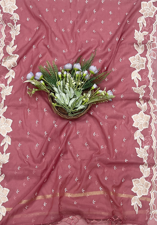 Ckc 789 Mul Cotton Dusty Rose Suit Fabric/ CKC Mul Cotton