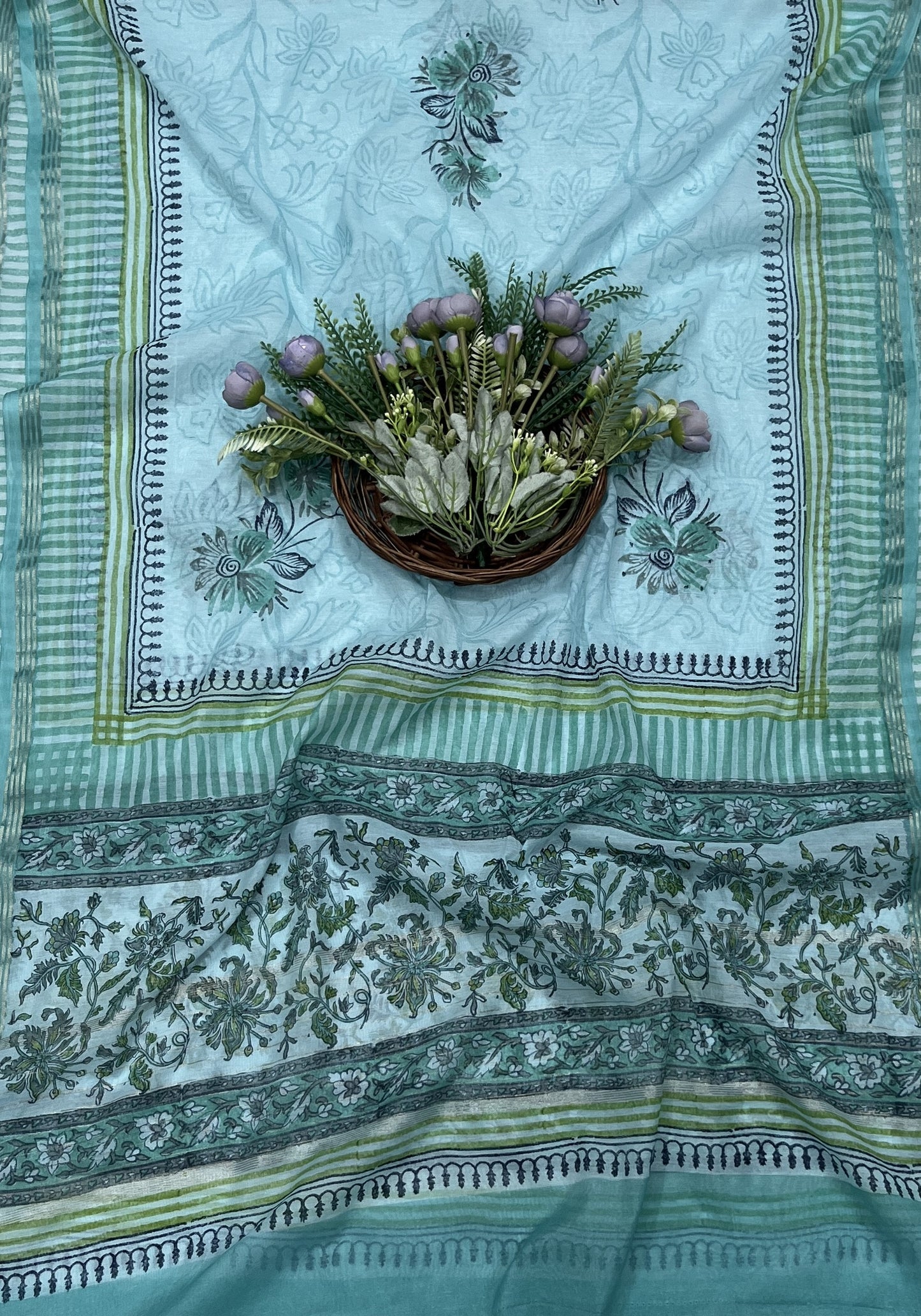 374B Cotton Blue suit Fabric / CKC Cotton Bazar
