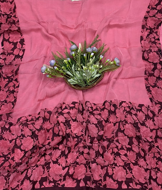 CKC 293B Crepe Pink and Black Suit Fabric / CKC Crepe Suits