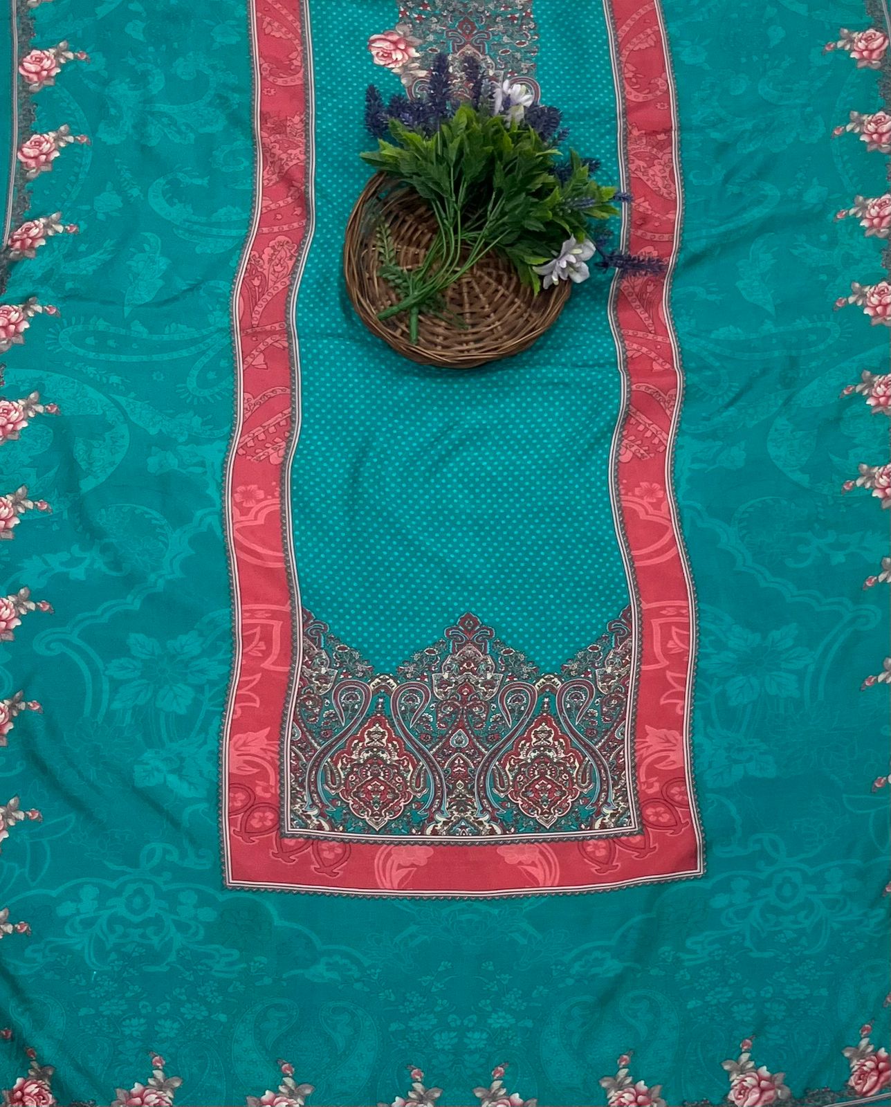 मलमल लिनन बकाइन सूट कपड़ा /