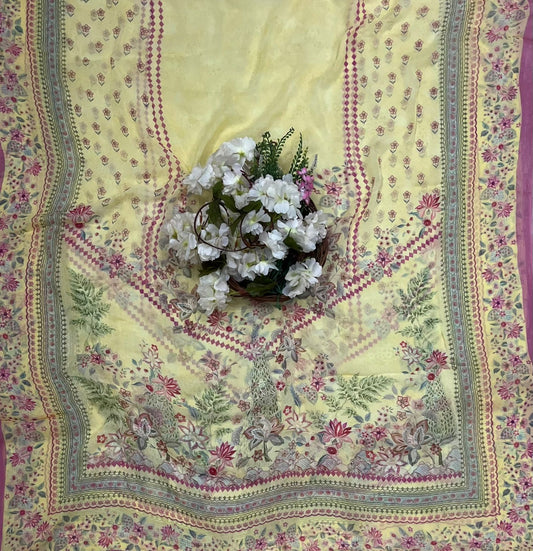 मलमल लिनन बकाइन सूट कपड़ा /