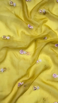 105A Cotton Silk Yellow Suit Fabric/ CKC Partywear Collection