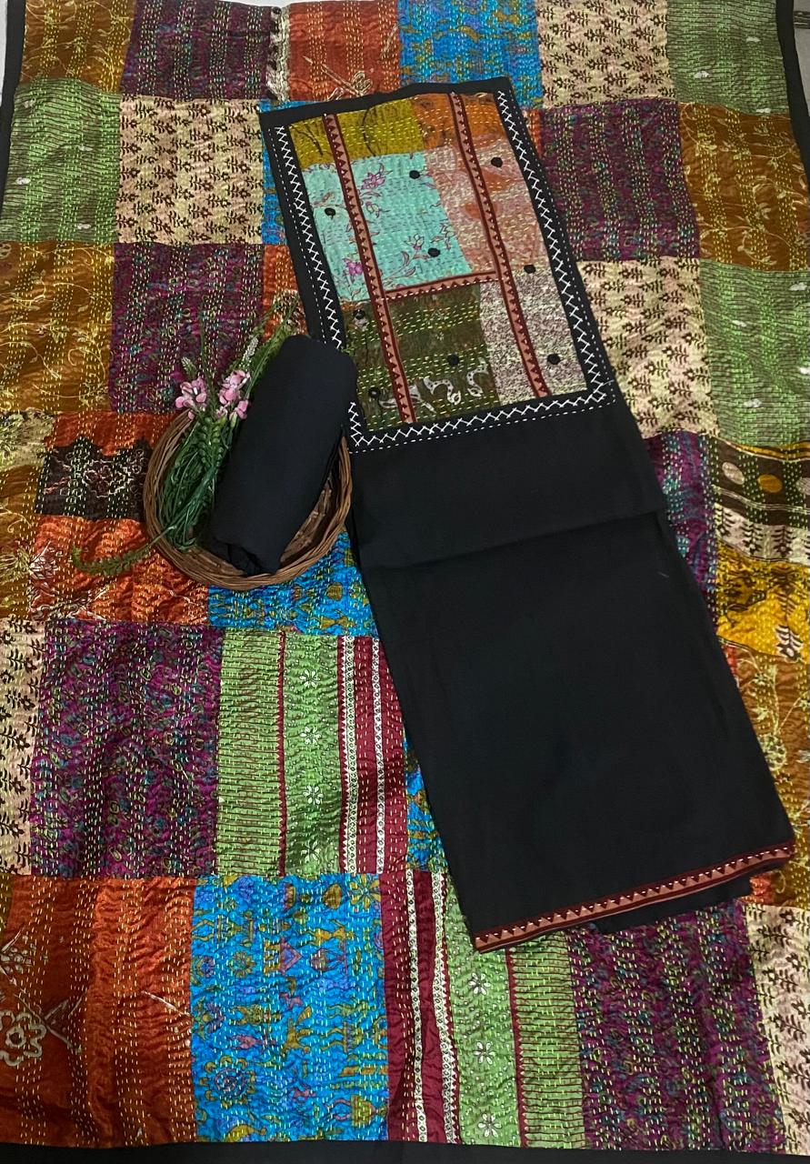 Cotton Black Suit Fabric / Cotton Bazaar