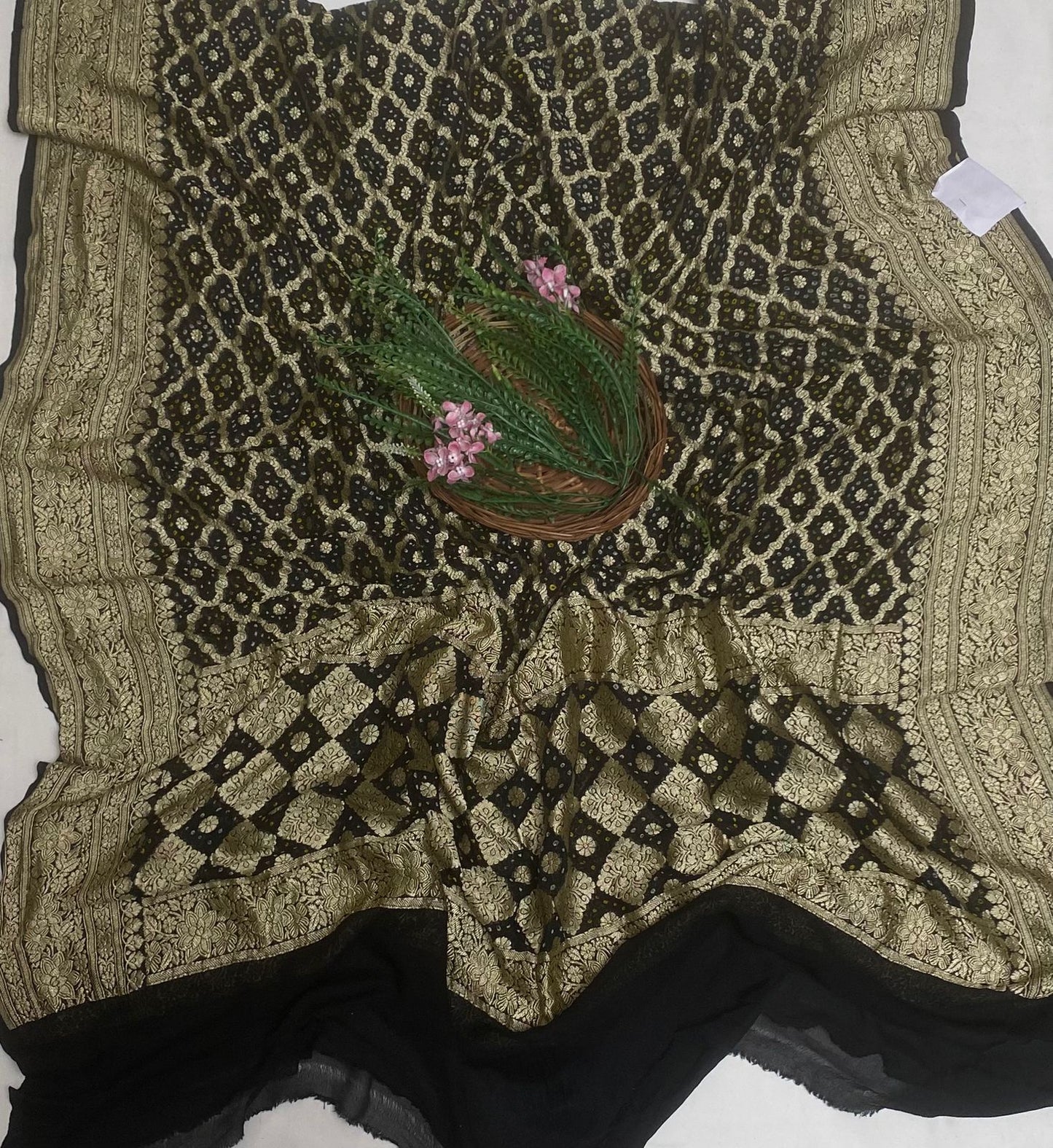 Banarasi Silk Black Suit Fabric/ Karwachauth Collection