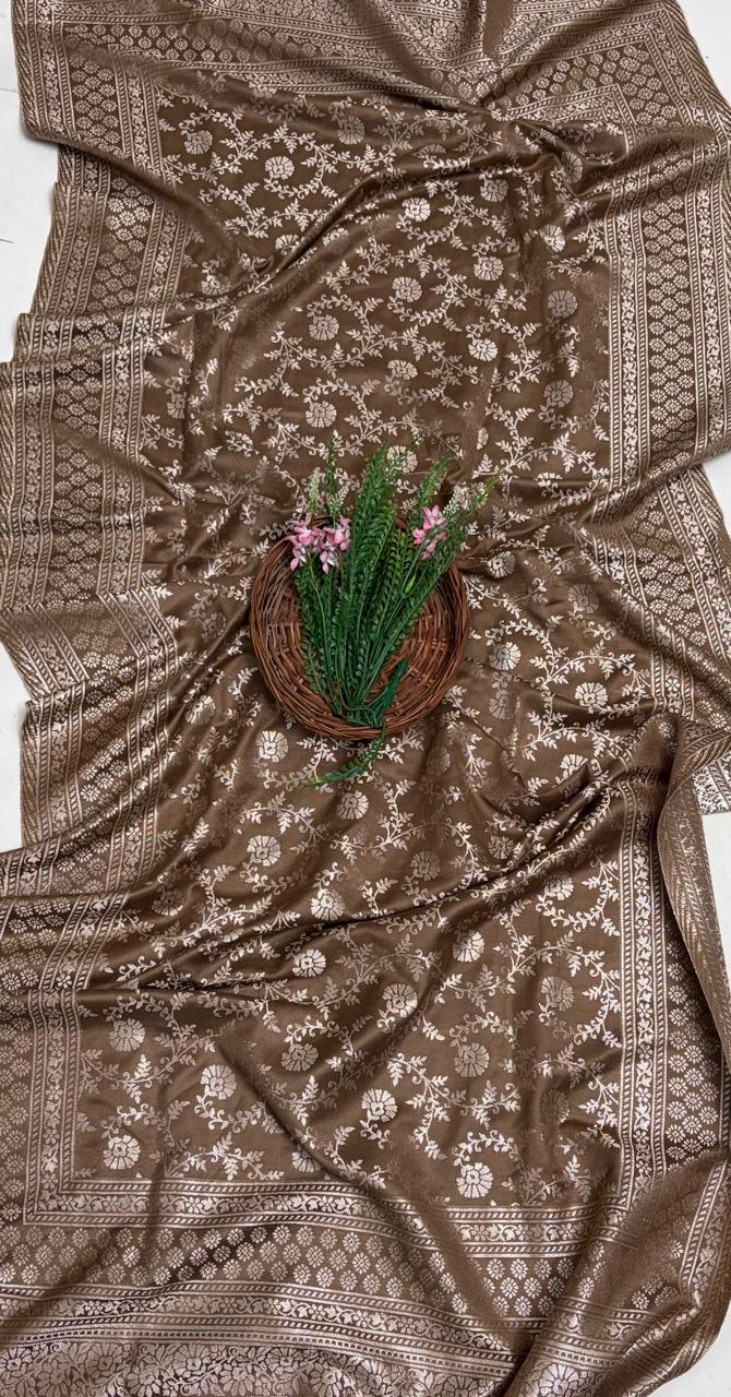 Pashmina Brown Suit Fabric/ Winter Suits