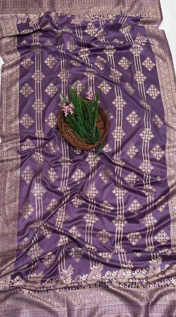 Pashmina Lilac Suit Fabric/ Winter Suits