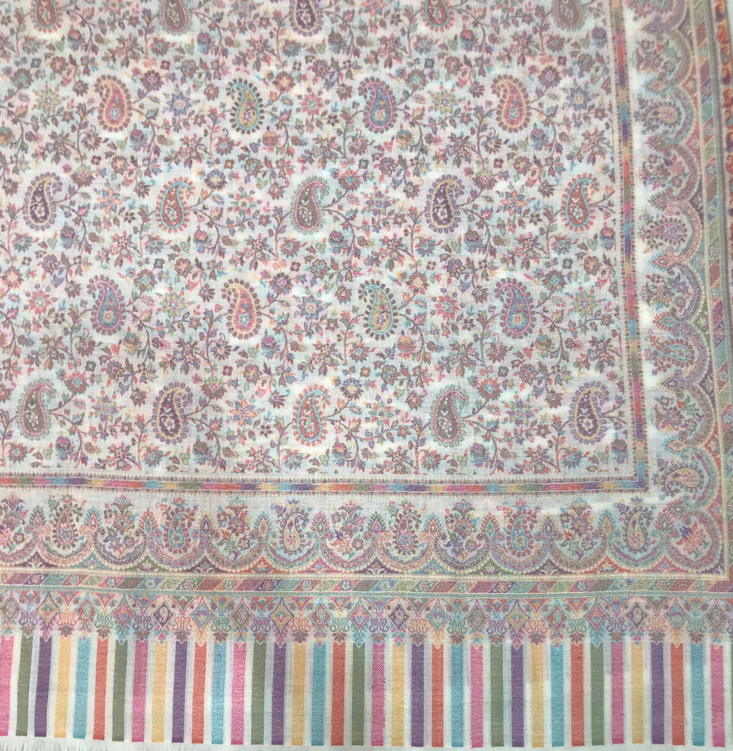 Pashmina White Shawl Fabric / Pashmina Shawls