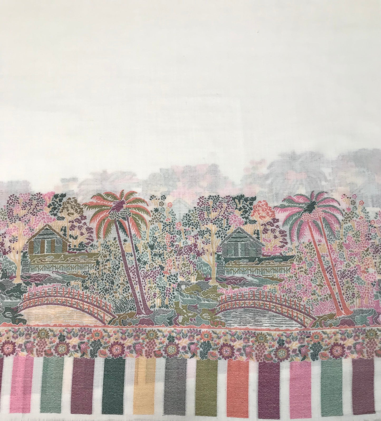 Pashmina White Shawl Fabric / Pashmina Shawls