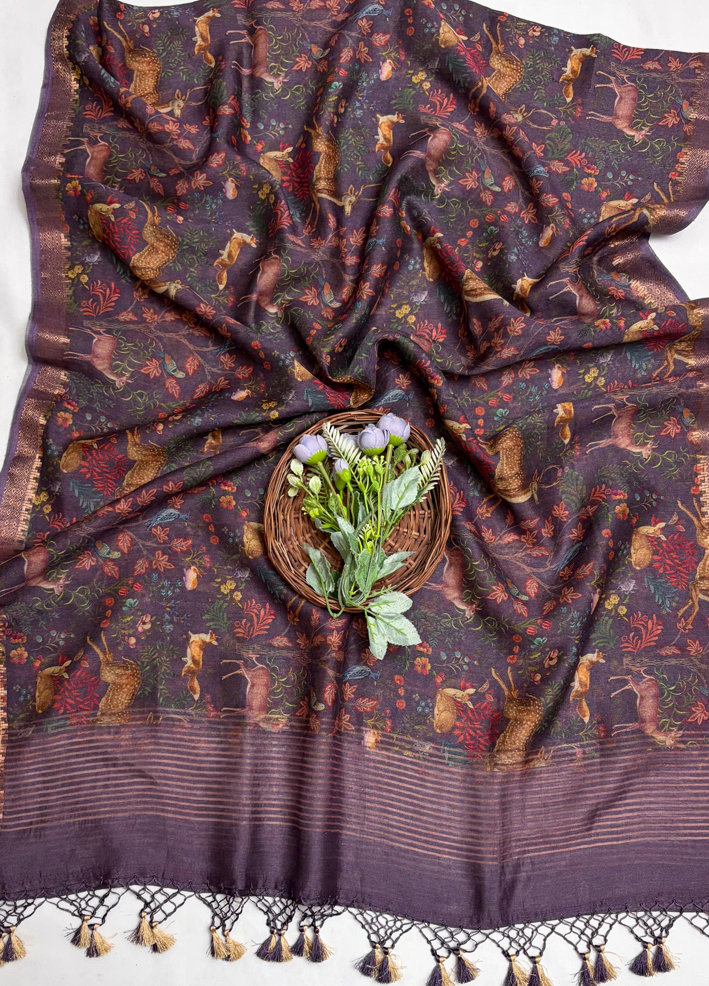 Pure Munga Silk Wine Suit Fabric / Banarasi Baithak
