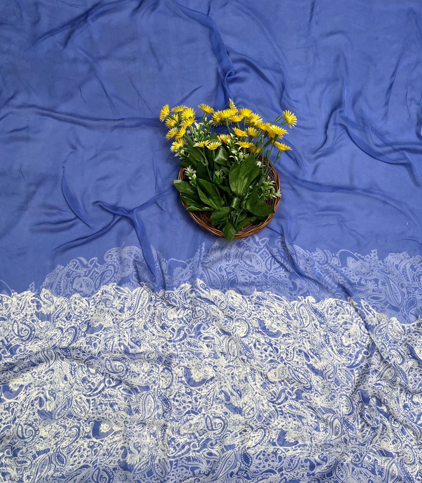 229 Chiffon Blue Suit Fabric / CKC Chiffon Suits