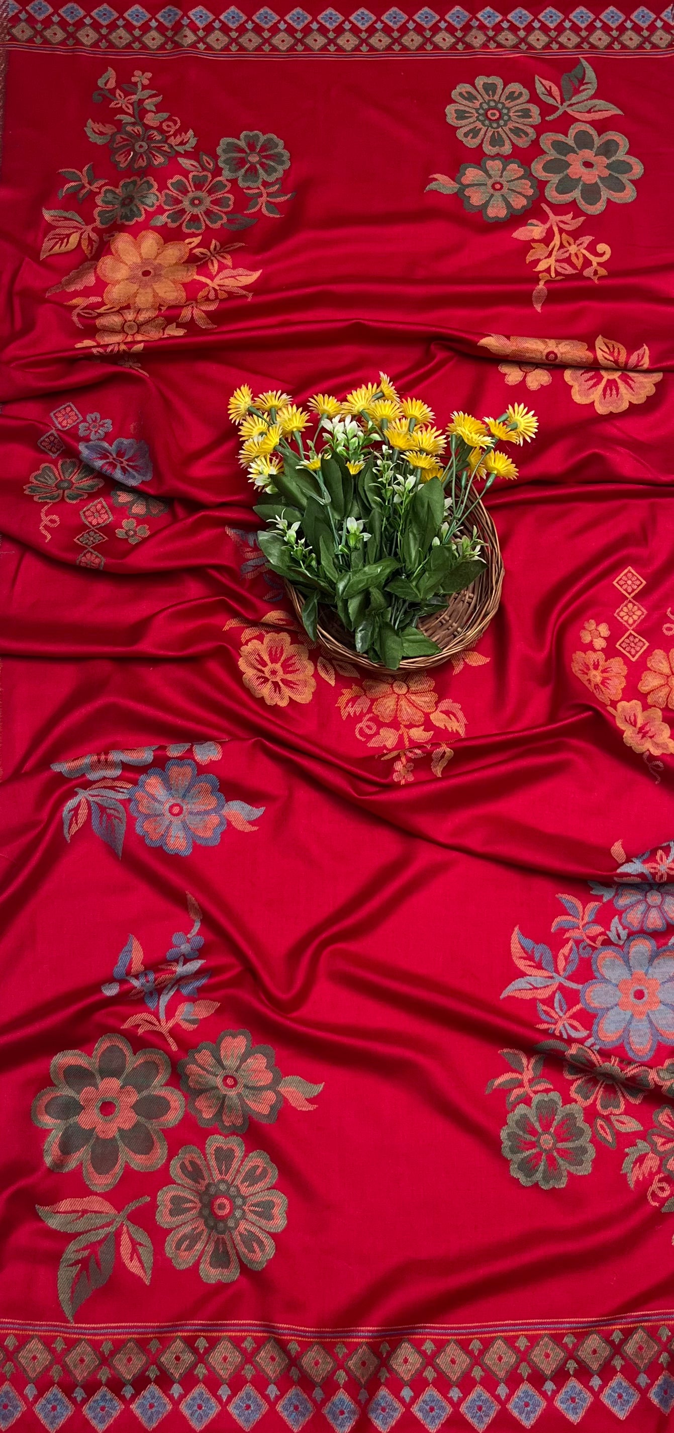 Pashmina Red Suit Fabric/ CKC Winter Suits
