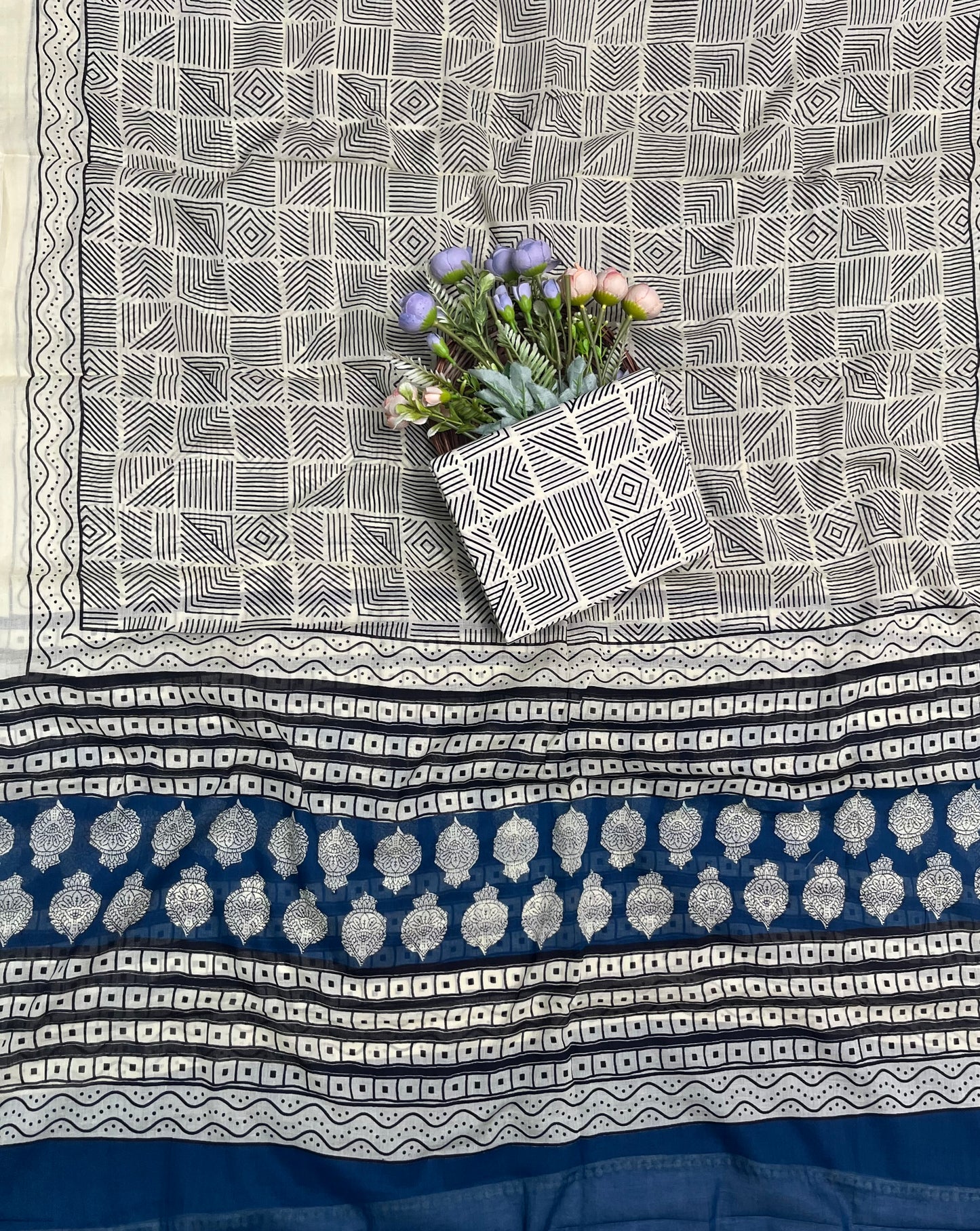 621A Cotton Blue Suit Fabric / CKC Cotton Bazaar