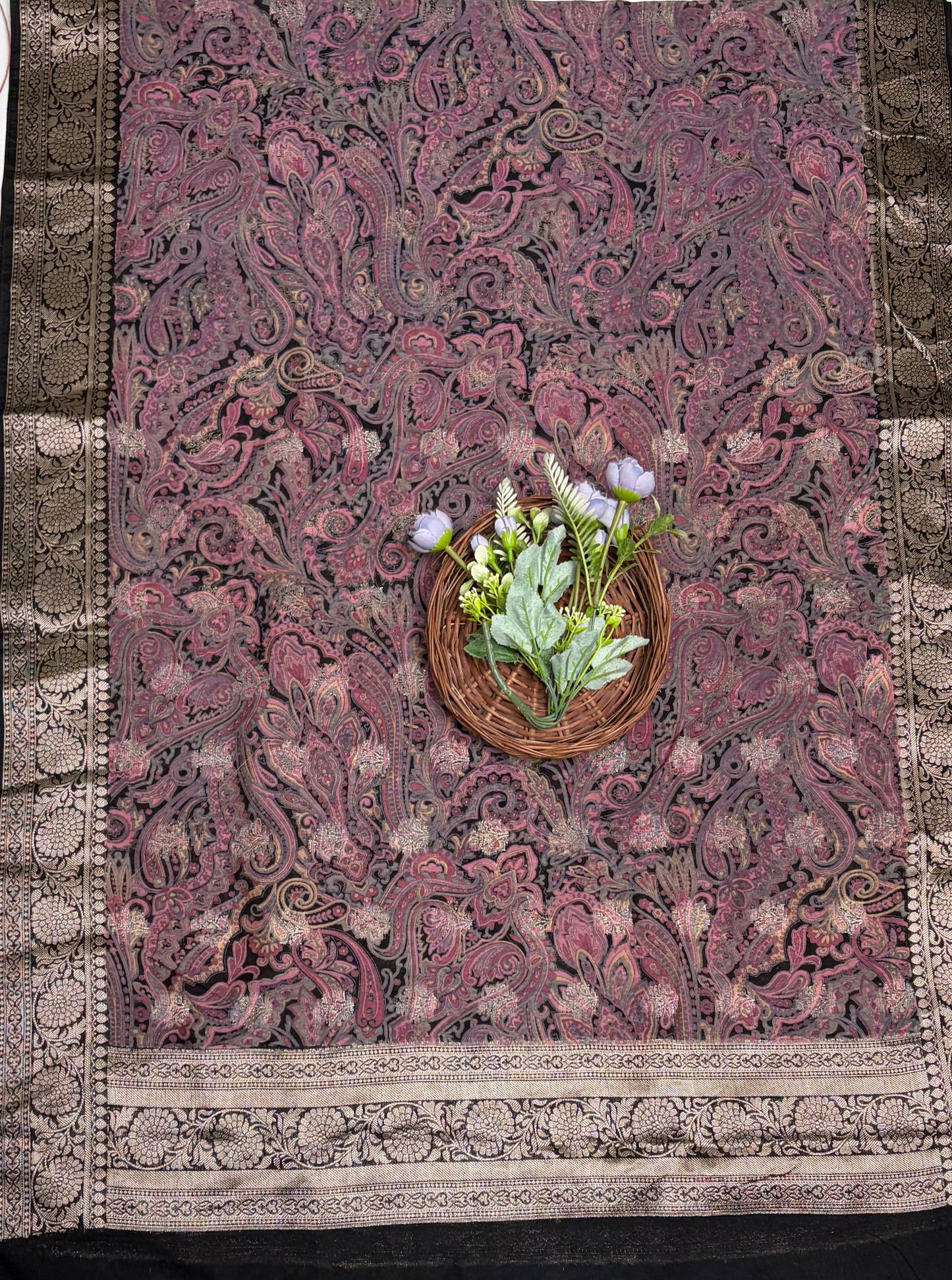 Pure Maheshwari Black Suit Fabric / Maheshwari Suits