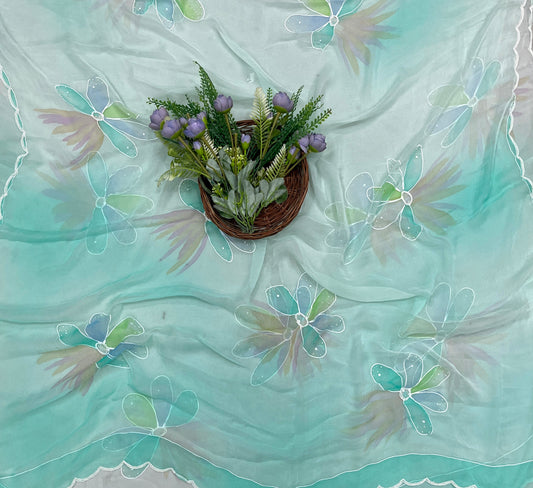 429B Georgette Sea Green Suit Fabric / CKC Georgette Suits