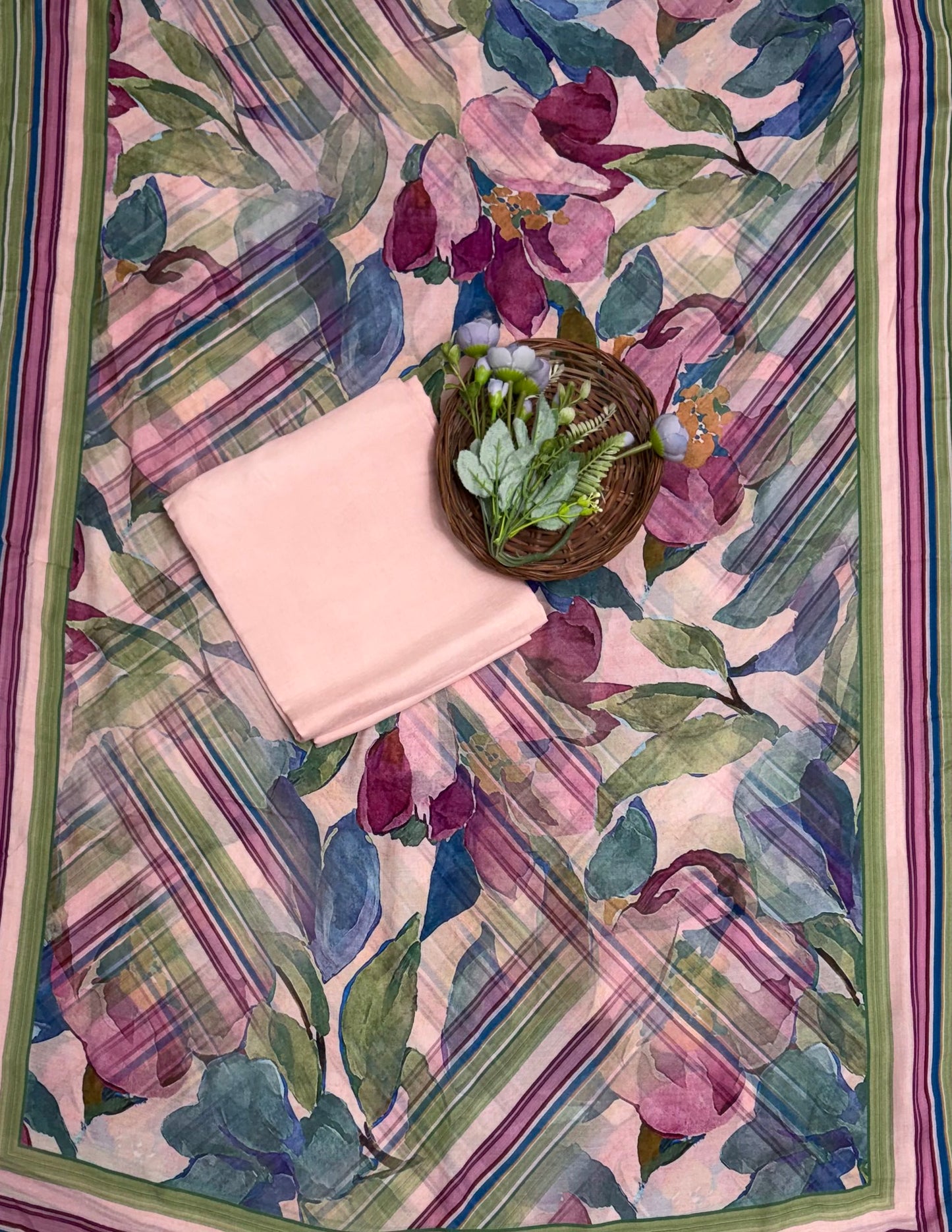 Muslin Light Peach Suit Fabric / Muslin Suits