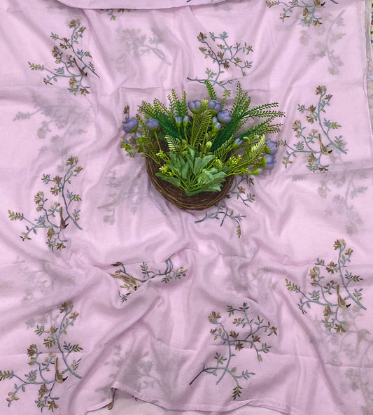 239A Mul Cotton Lilac Suit Fabric/ CKC Mul Cotton