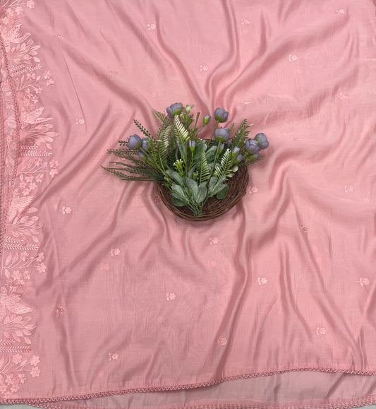 497B Mul Cotton Dusty Pink Suit Fabric / CKC Mul Cotton
