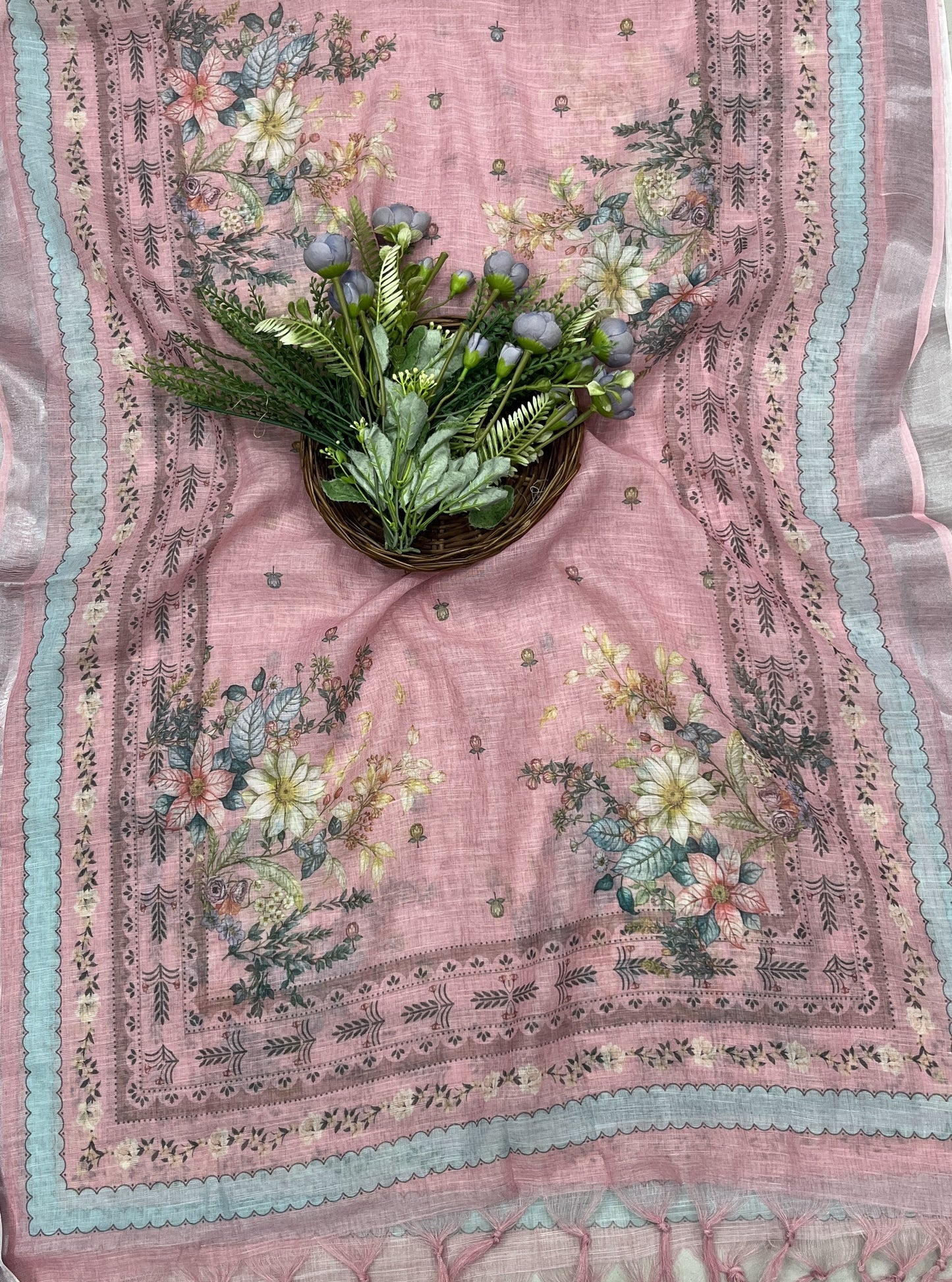479B Linen Pink Suit Fabric/ CKC Linen Suits