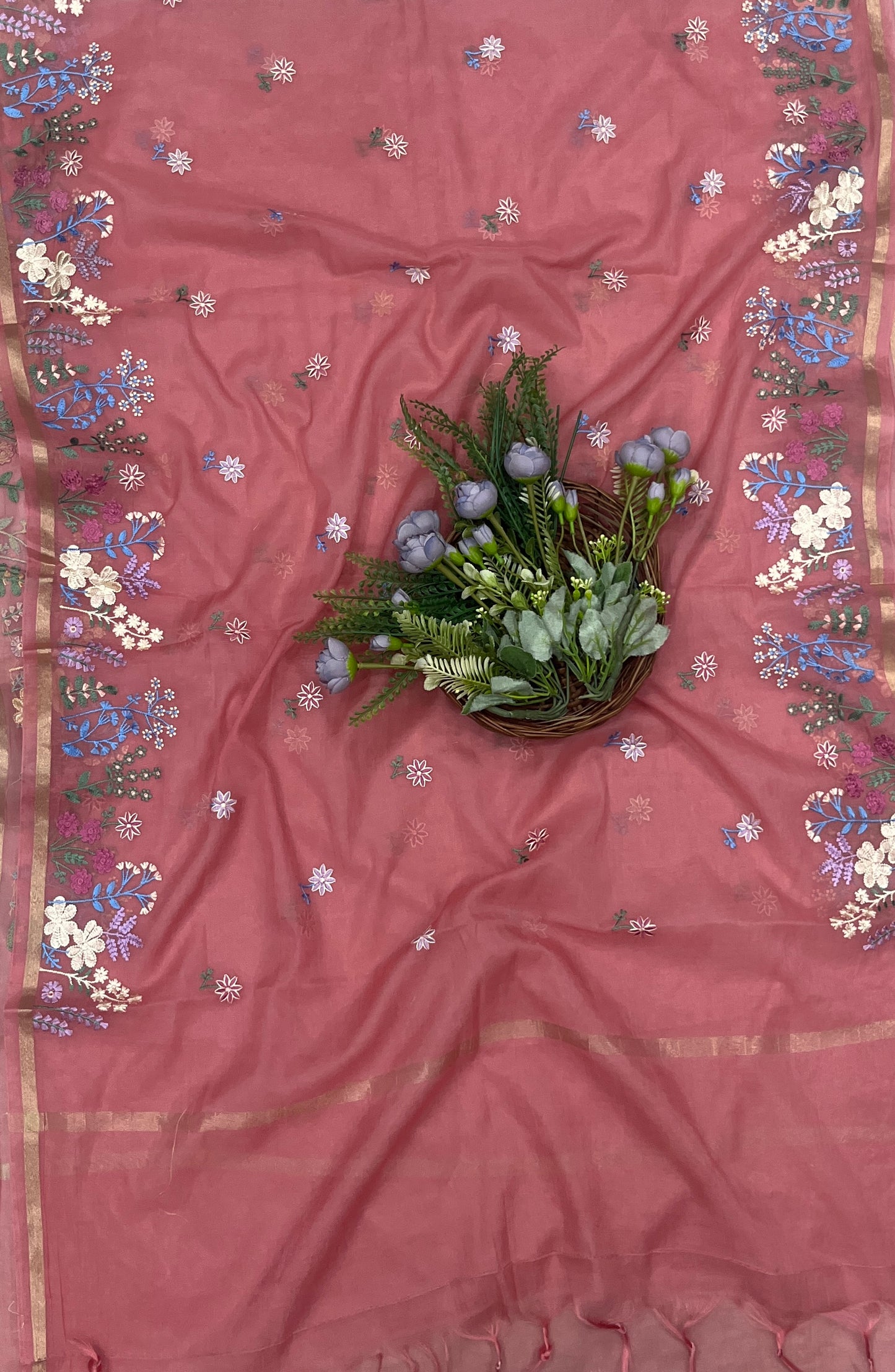 534B Mul Cotton Dusty Pink suit Fabric / CKC Mul Cotton
