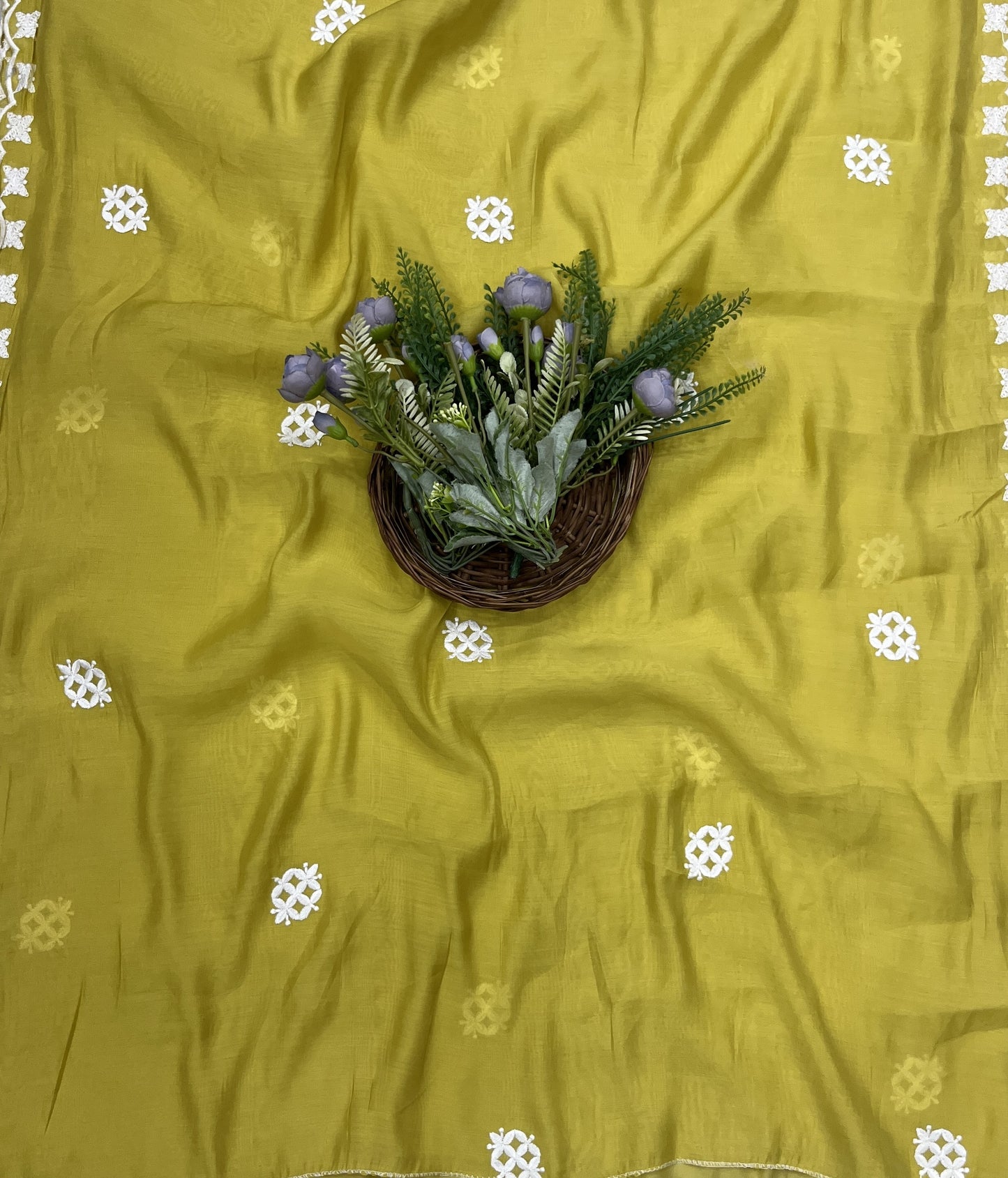 544B Mul Cotton Lemon Suit Fabric/ CKC Mul Cotton