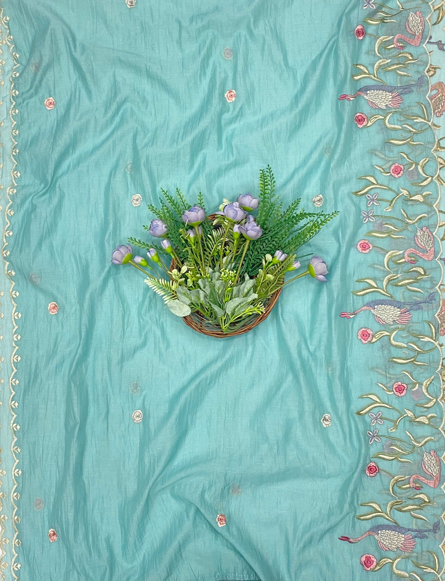 736B Mul Cotton Sea Green Suit Fabric/ CKC Mul Cotton