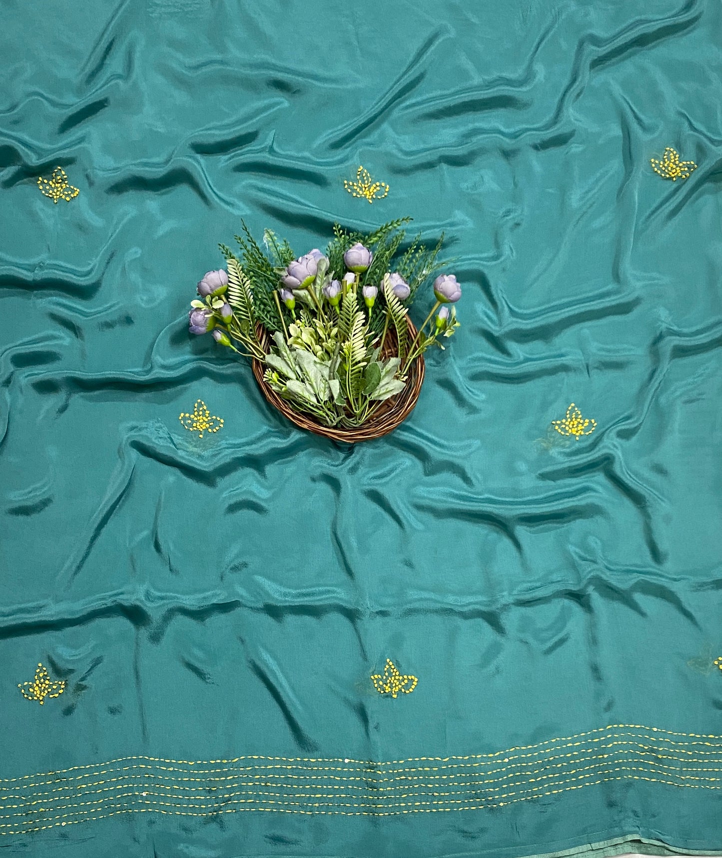 798B Chinon Sea Green Suit Fabric / CKC Phoolon Ka Ghar
