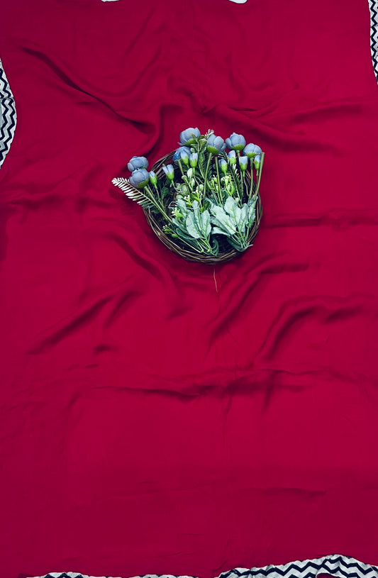 Satin Silk Hot Pink Suit Fabric/ CKC Partywear Collection