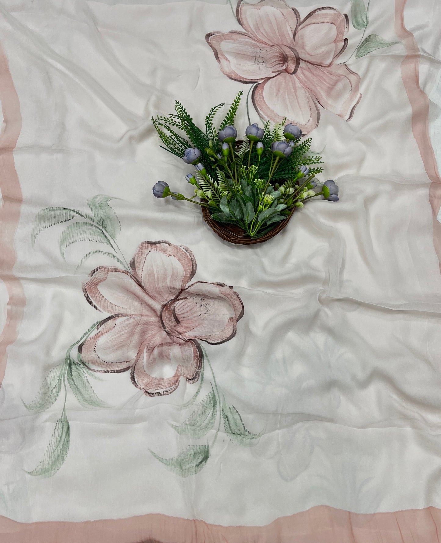 211A Chinon Powder Pink Suit Fabric/ CKC Hand Painted Suits