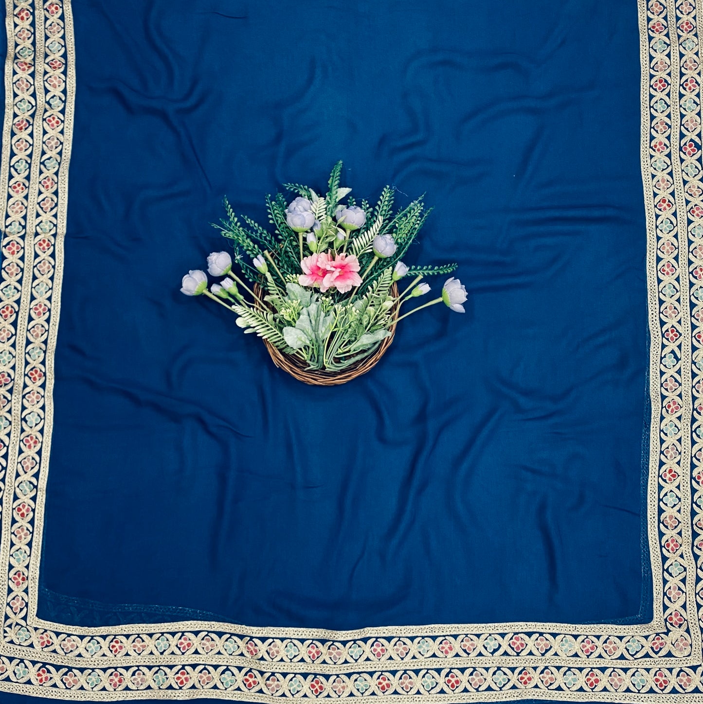 838B Georgette Navy Blue Suit Fabric / CKC Georgette Suits