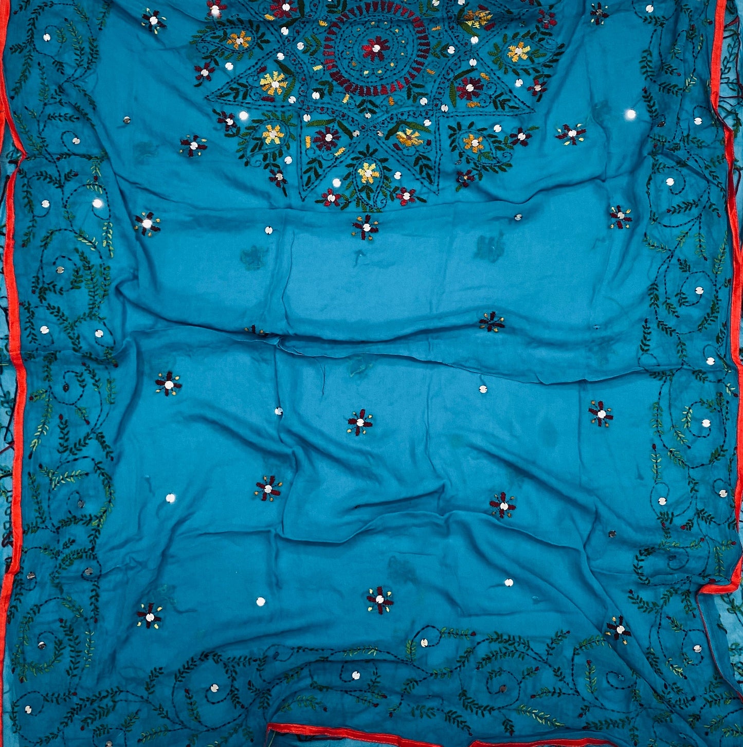 904B Georgette Teal Blue Suit Fabric / CKC Georgette Suits