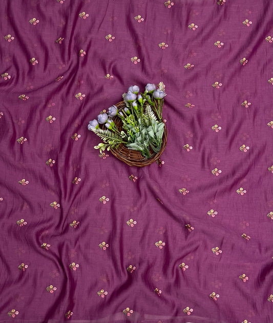 क्रेप गुलाबी सूट संग्रह / हाथ से पेंट किए गए सूट