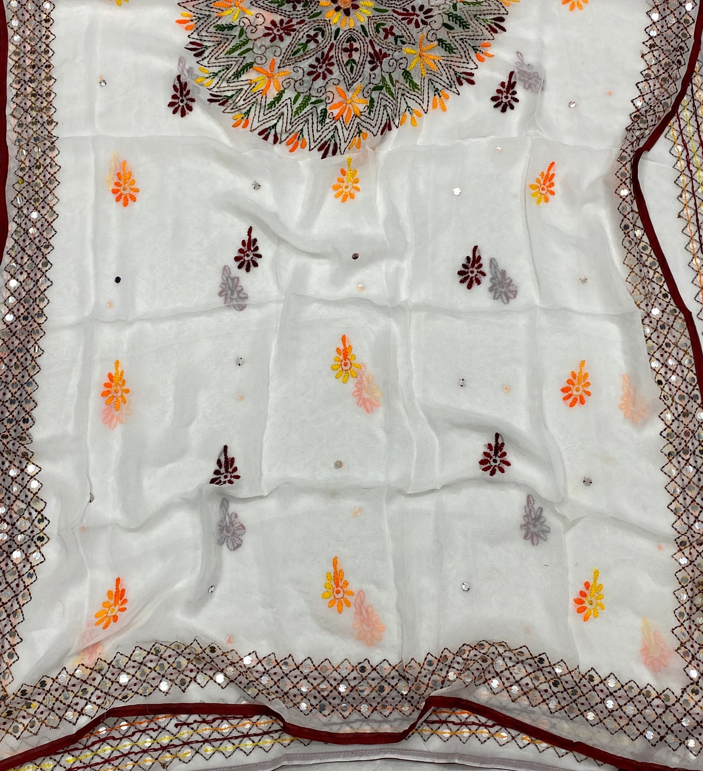 895B Georgette White Suit Fabric / CKC Georgette Suits