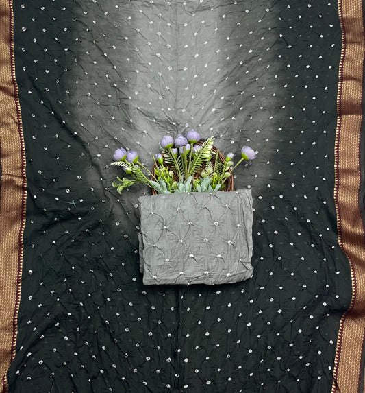 Jaipuri Grey With Black Suit Fabric / CKC Jaipuri Suits