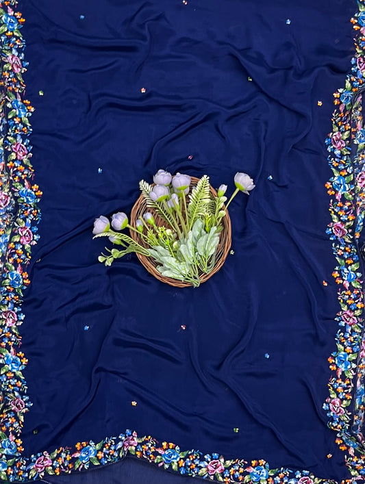 क्रेप स्किन विद ब्लैक सूट फ़ैब्रिक/ समर मार्केट कलेक्शन