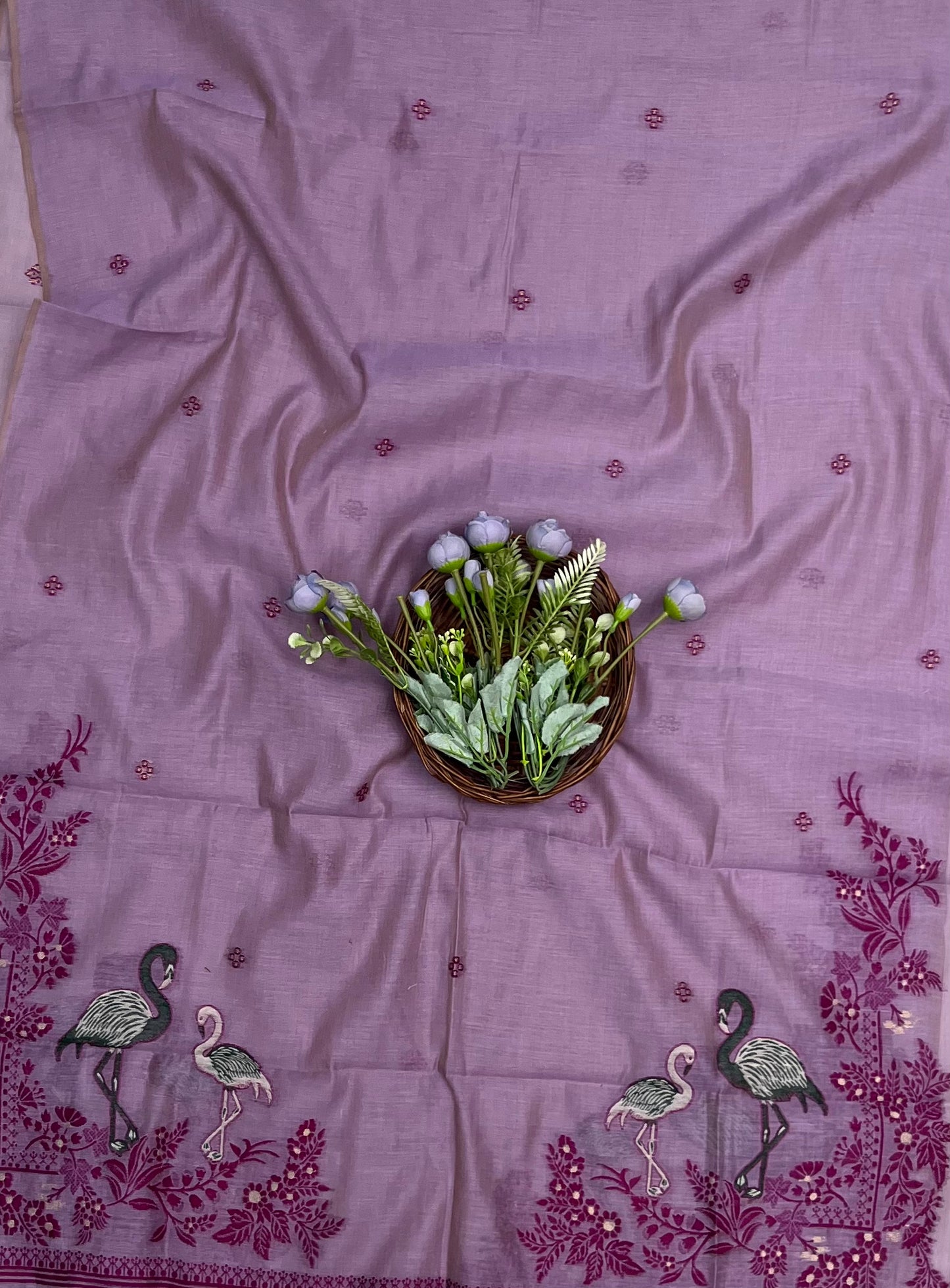 Ckc 102 Jamdani Lilac Suit Fabric / CKC Jamdani Suits