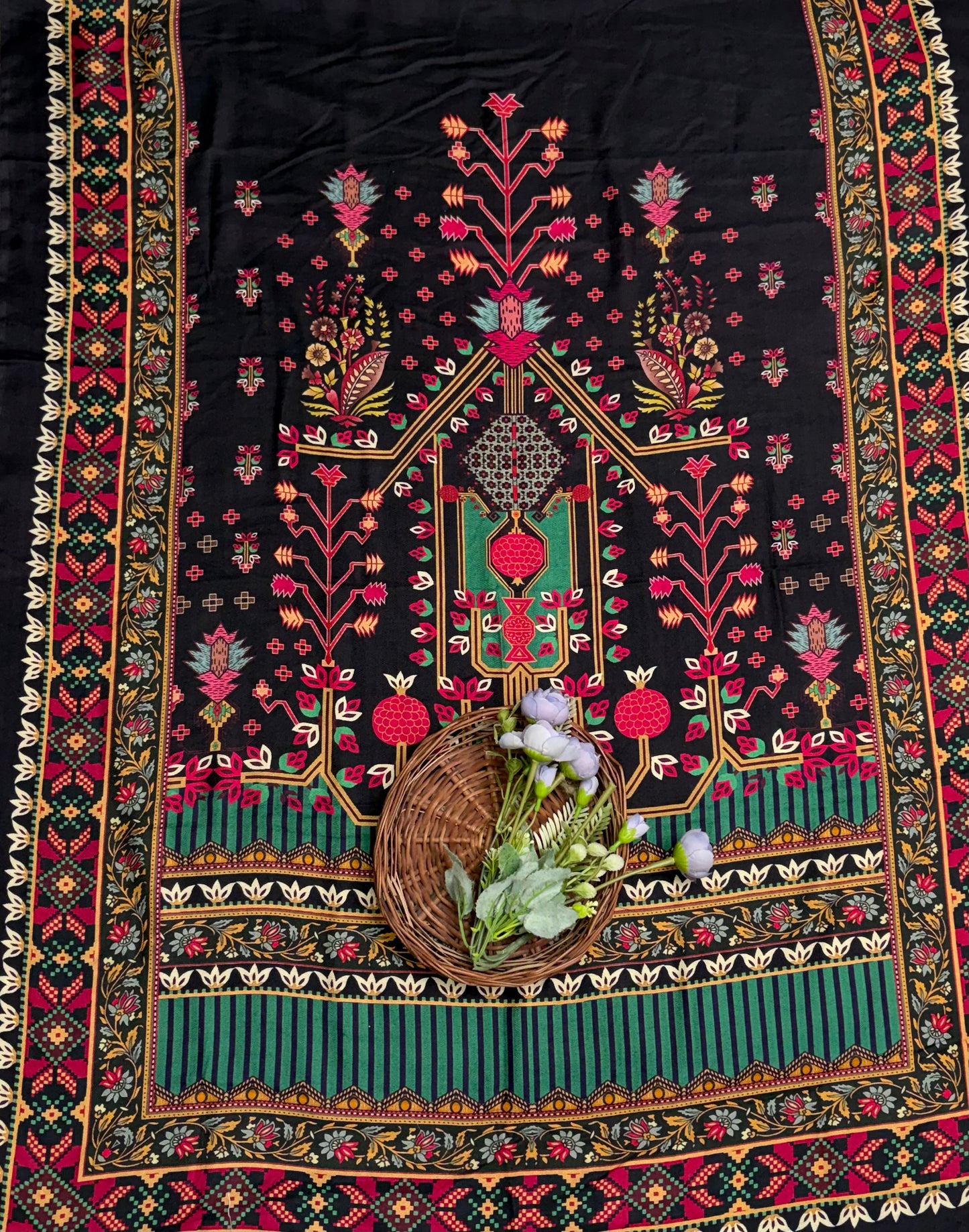 Pashmina Black Suit Fabric / CKC Winter Suits