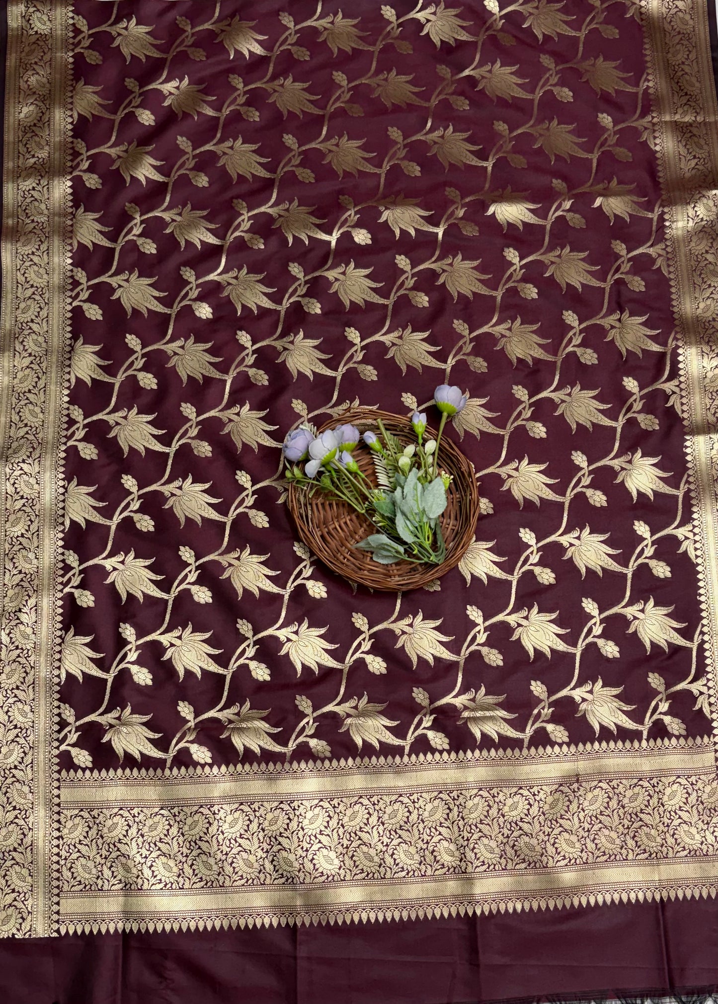 CKC 888 Banarasi Silk Dark Wine Suit Fabric / CKC Banarasi Edit