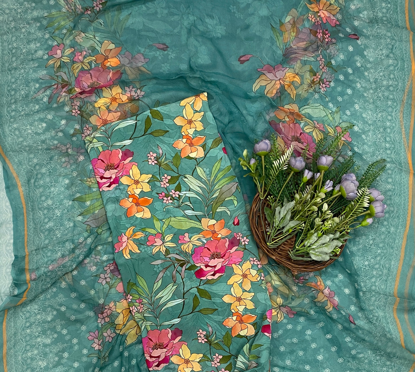 299C Crepe Sea Blue Suit Fabric / CKC Crepe Suits