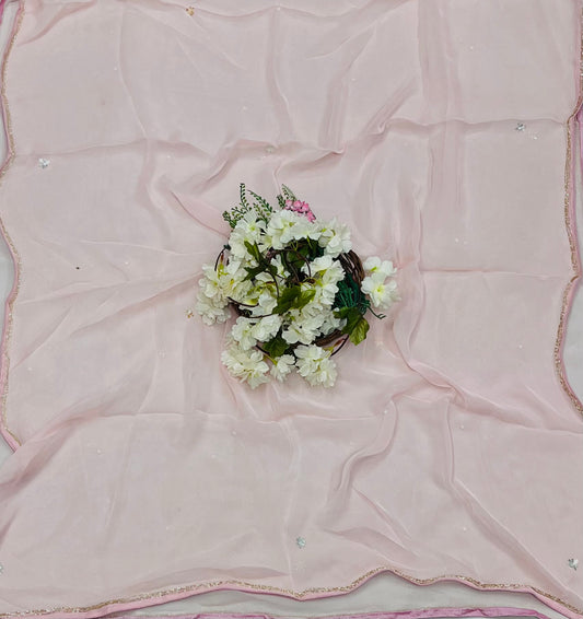 Ckc 467 Georgette Peach Suit Fabric/ CKC Partywear Collection