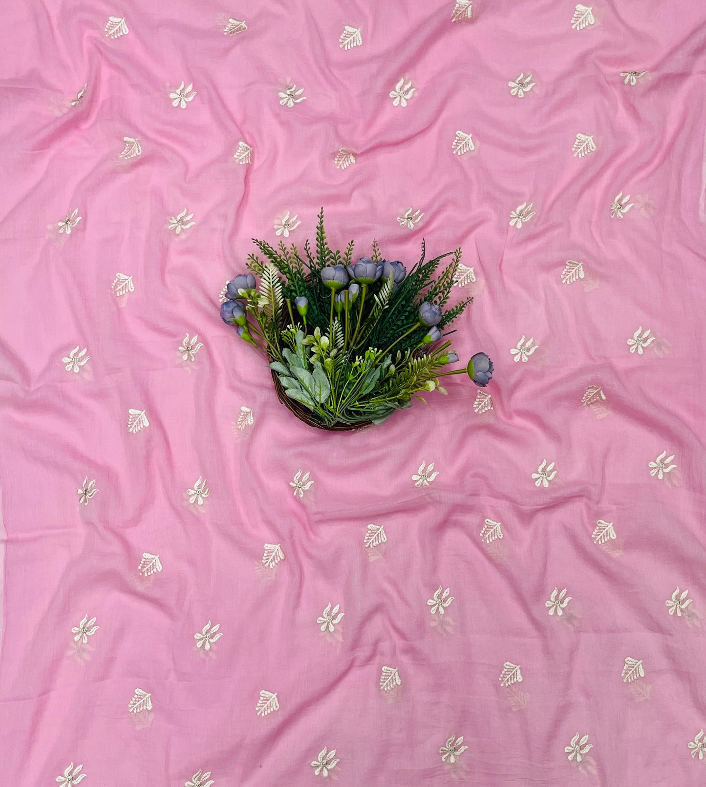 745B Mul Cotton Pink Color Suit Fabric / CKC Mul Cotton