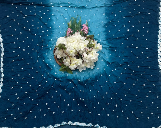 Jaipuri Teal Blue Suit Fabric / CKC Jaipuri Suits