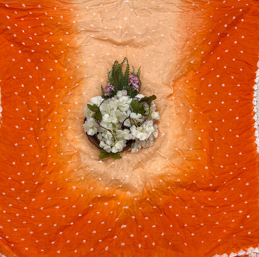 Jaipuri Orange Suit Fabric / CKC Jaipuri Suits