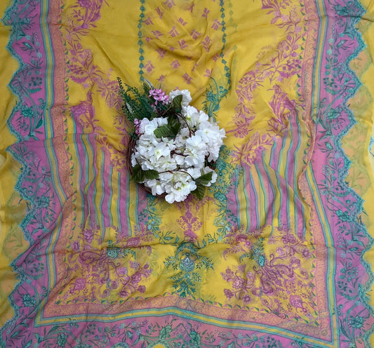 CKC 647 Muslin Pink With Yellow Suit Fabric / CKC Muslin Suits