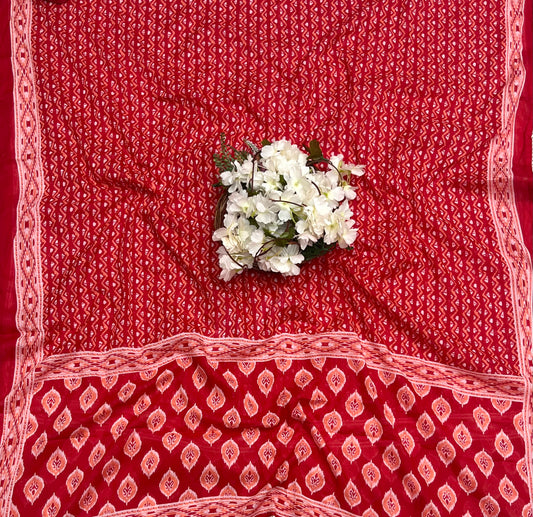 CKC 19 Cotton Red Suit Fabric / CKC Cotton Bazaar