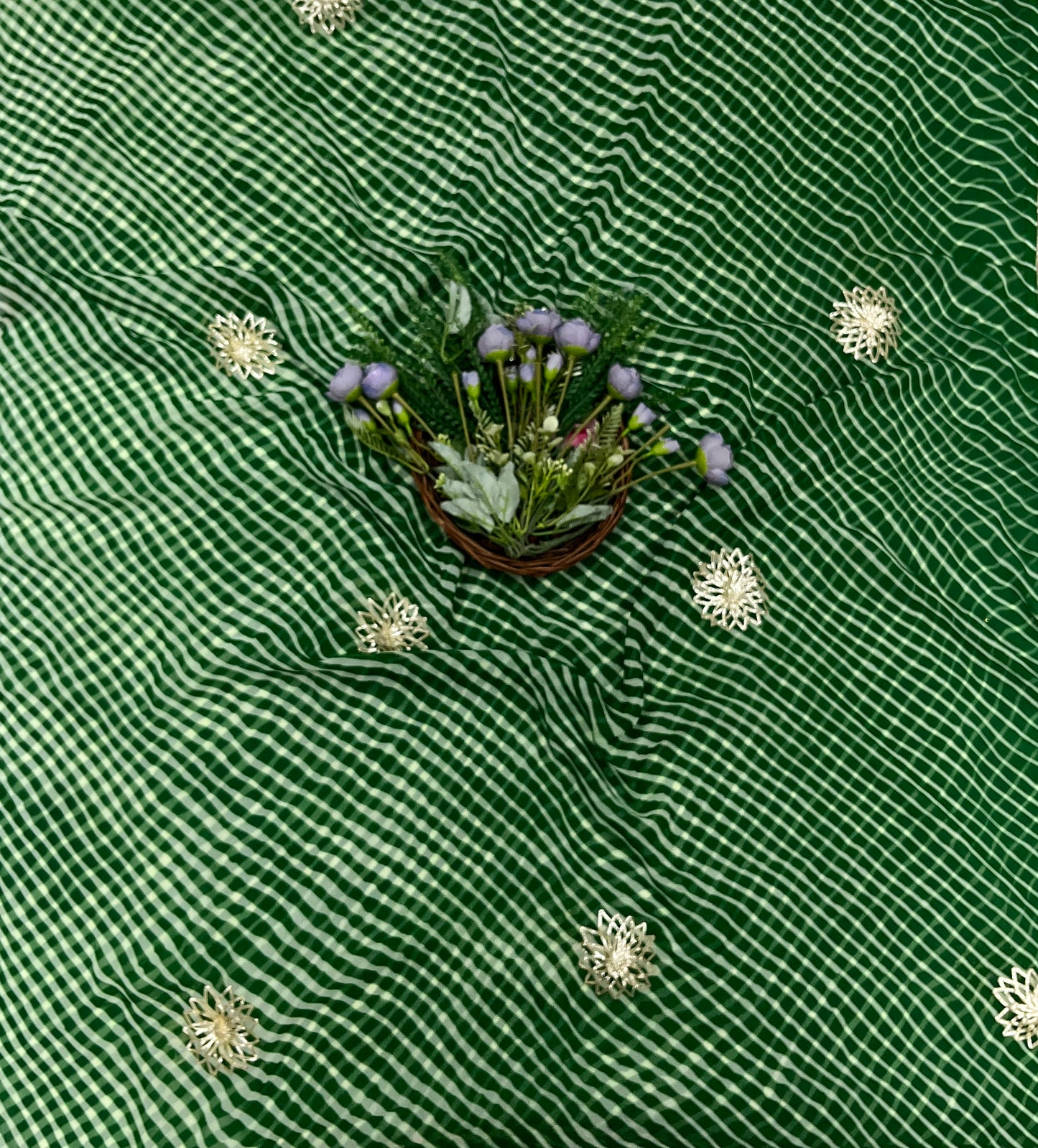 846B Georgette Green Suit Fabric / CKC Georgette Suits