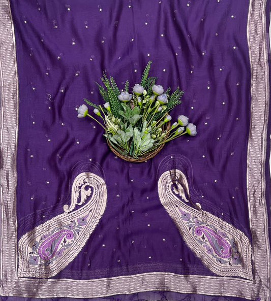 960B Pure Mul Cotton Purple Suit Fabric / CKC Mul Cotton