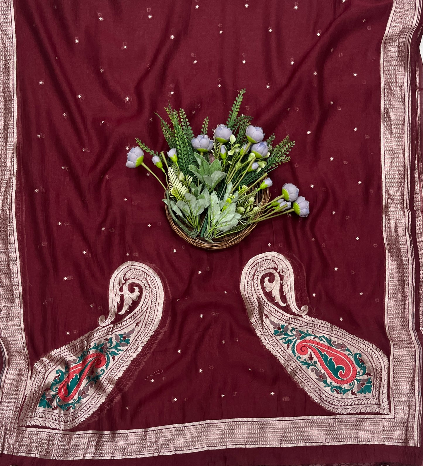 923B Pure Mul Cotton Wine Suit Fabric / CKC Mul Cotton
