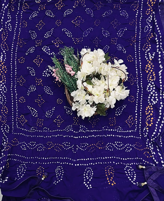 CKC 783 Pure Chinon Crepe Dark Purple Suit Fabric / CKC Jaipuri Suits