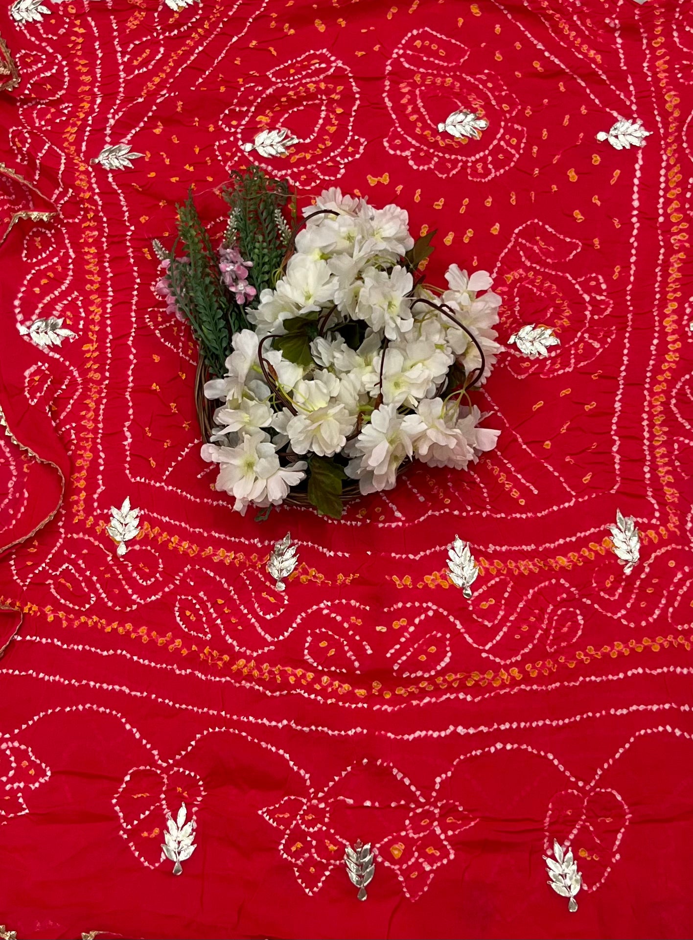 CKC 785 Pure Chinon Crepe Dark Carrot Red Suit Fabric / CKC Jaipuri Suits