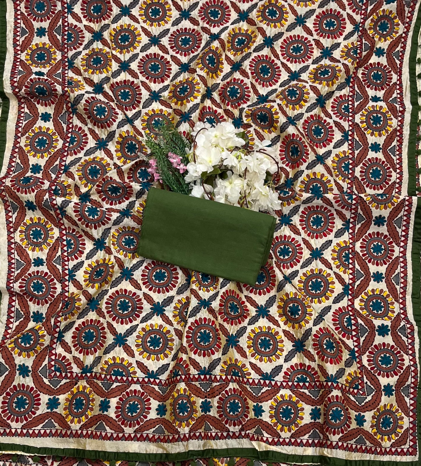 CKC 714 Cotton Green Suit Fabric / CKC Jaipuri Suits